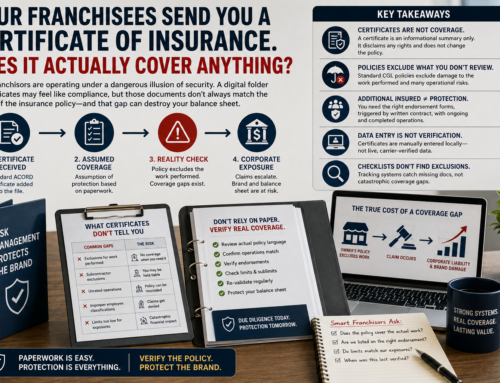 ARTICLE: Your Franchisees Send You a Certificate of Insurance. Does It Actually Cover Anything?