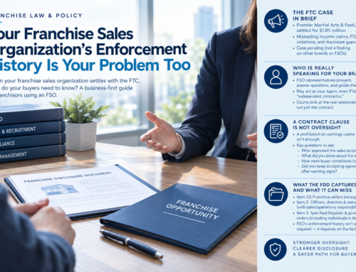 ARTICLE: Your Franchise Sales Organization's Enforcement History Is Your Problem Too